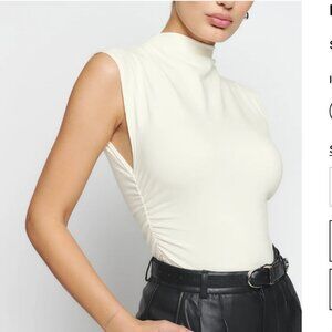 Reformation Lindy Knit Top in Ivory Size Medium
